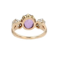 Bague Trilogie en or jaune, saphir et perles - Castafiore