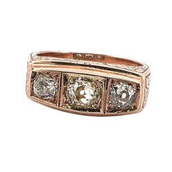 Bague Trilogie en or rose et diamants - Castafiore