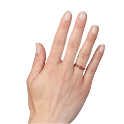 Bague Trilogie en or rose et rubis - Castafiore