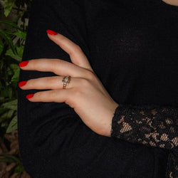 Bague Trilogie en or rose, or blanc et diamants - Castafiore