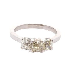 Bague Trilogie en platine et diamants - Castafiore