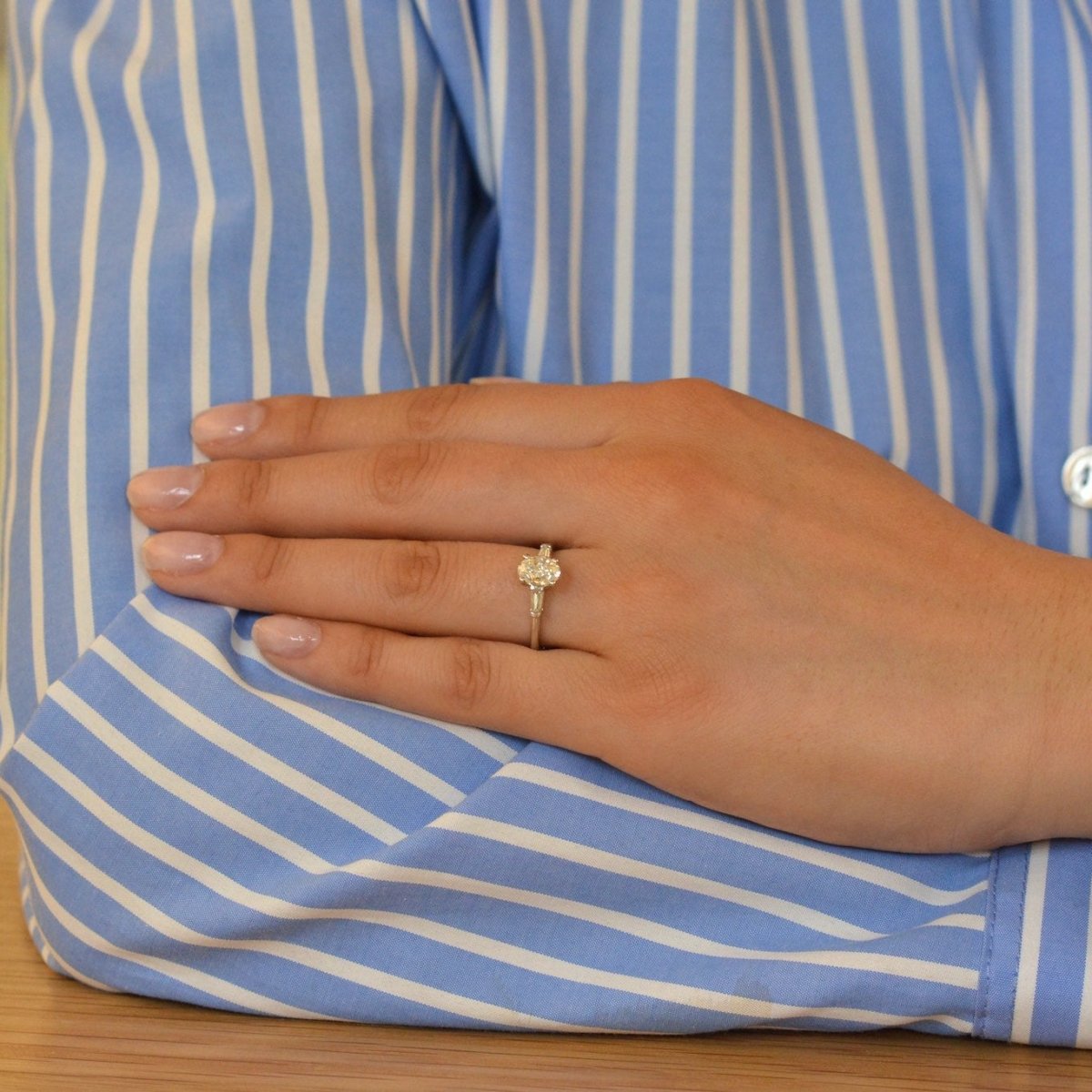 Bague Trilogie en platine et diamants - Castafiore
