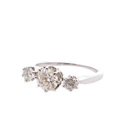 Bague Trilogie en platine et diamants - Castafiore