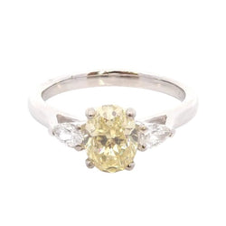 Bague Trilogie en platine et diamants - Castafiore