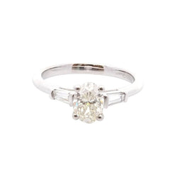 Bague Trilogie en platine et diamants - Castafiore