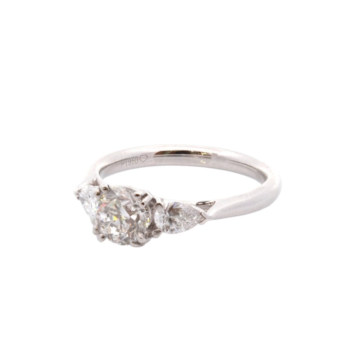 Bague trilogie en platine et diamants - Castafiore