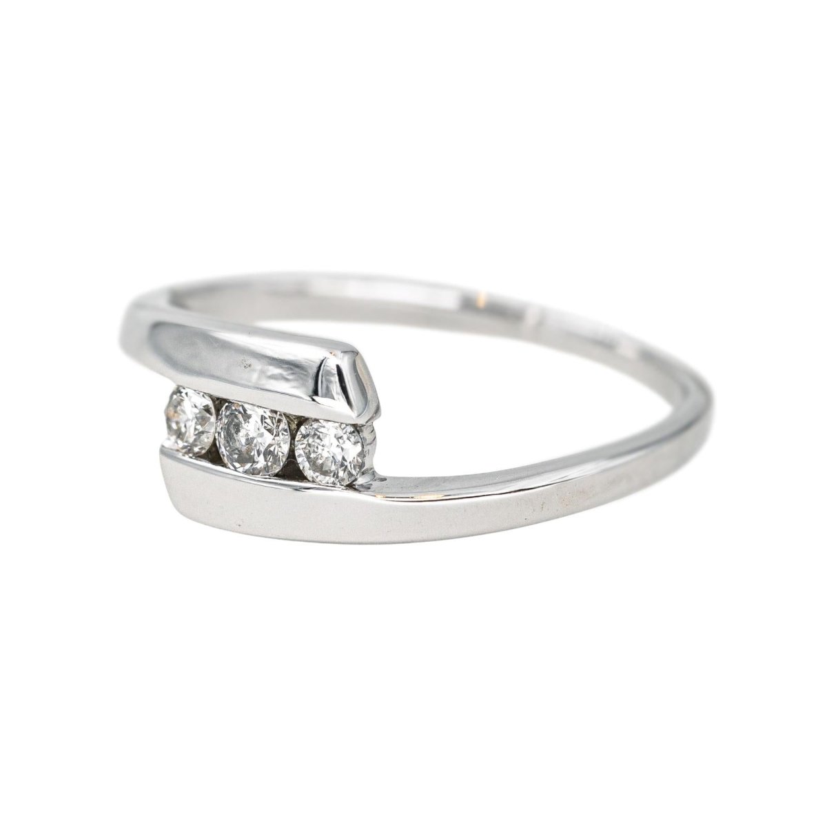 Bague Trilogie Or blanc Diamant - Castafiore