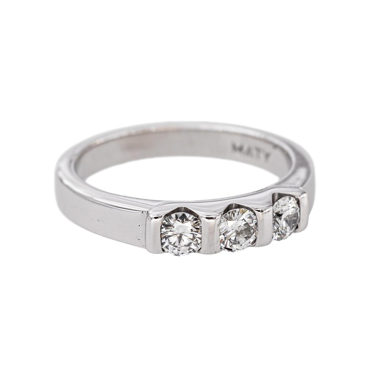 Bague Trilogie Or blanc Diamant - Castafiore