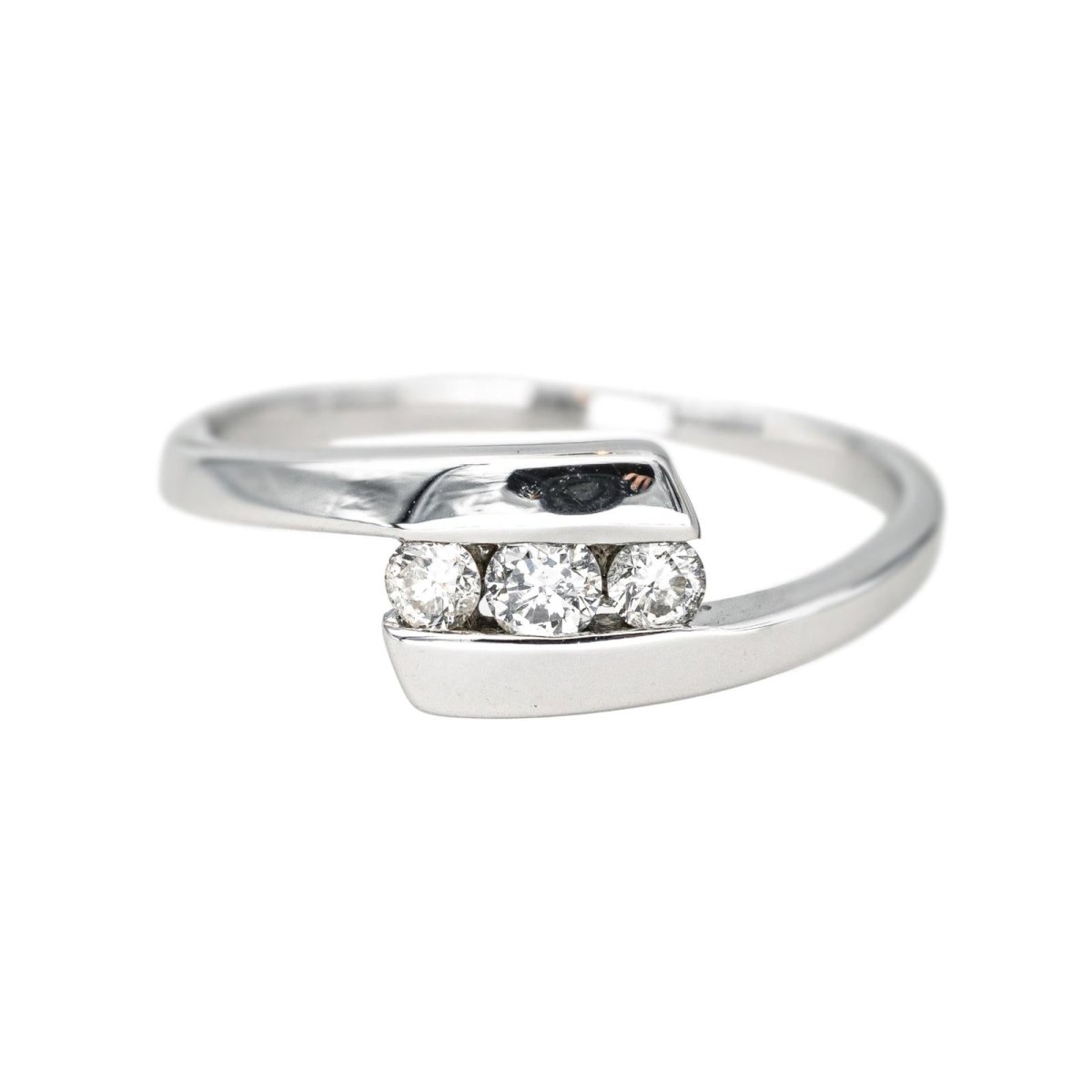 Bague Trilogie Or blanc Diamant - Castafiore