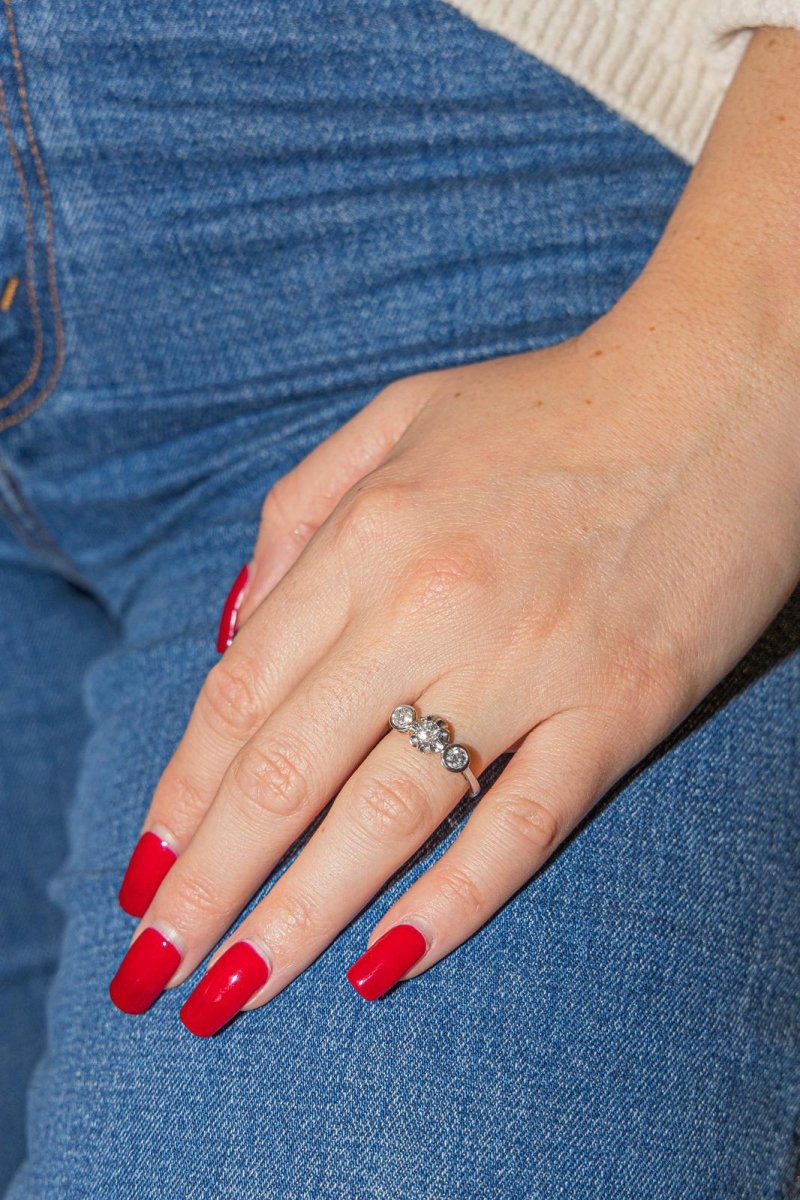 Bague Trilogie Or jaune Diamant - Castafiore