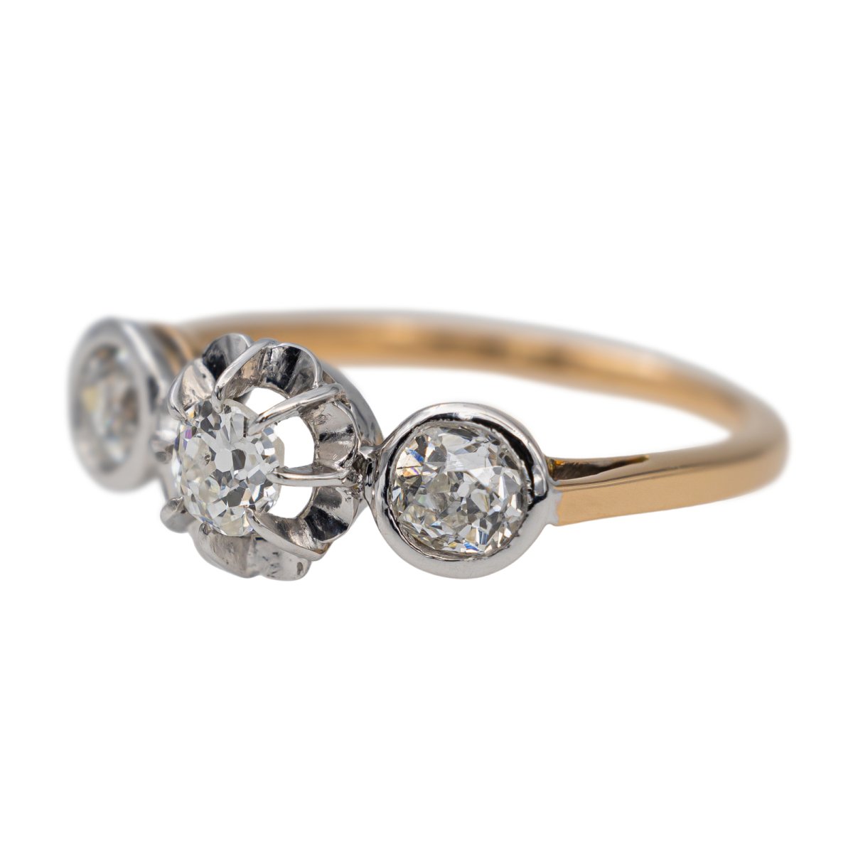 Bague Trilogie Or jaune Diamant - Castafiore