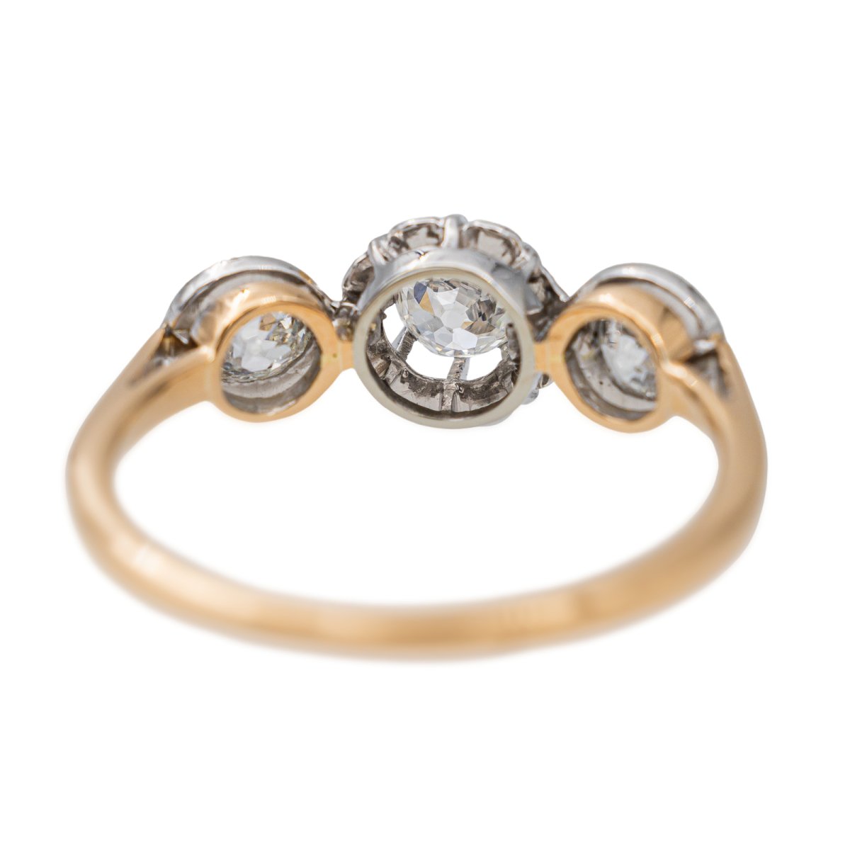 Bague Trilogie Or jaune Diamant - Castafiore