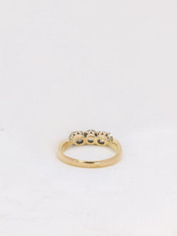 Bague trilogie or jaune diamants taille ancienne 0.95ct - Castafiore