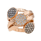 Bague Trilogie Or rose Diamant - Castafiore