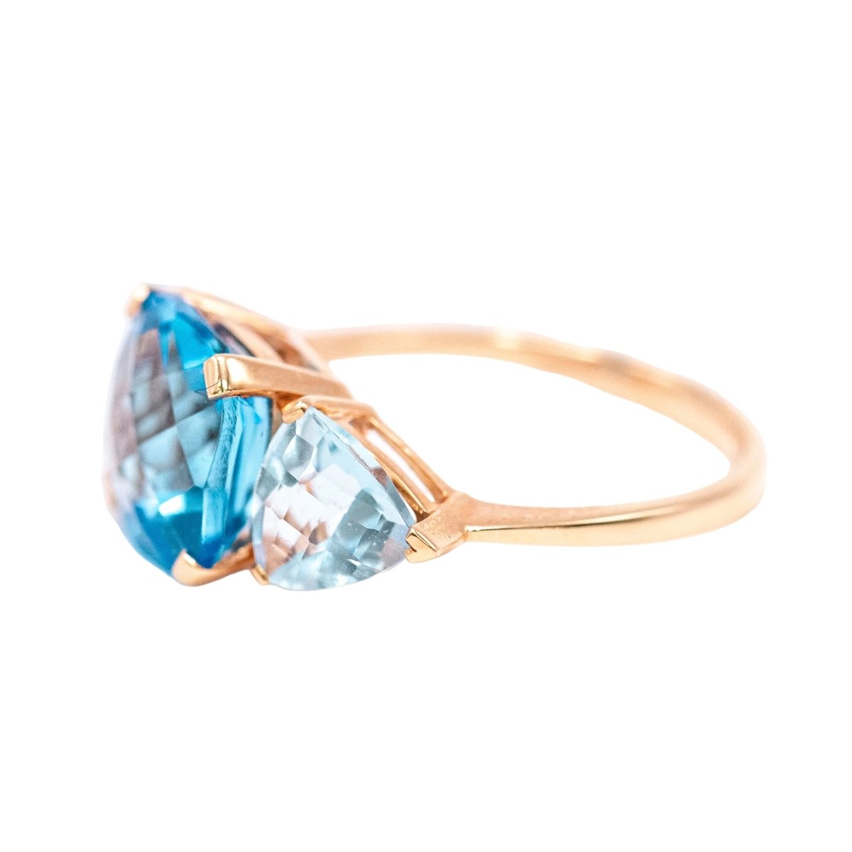 Bague Trilogie SWISS & SKY TOPAZ en or jaune et topazes - Castafiore