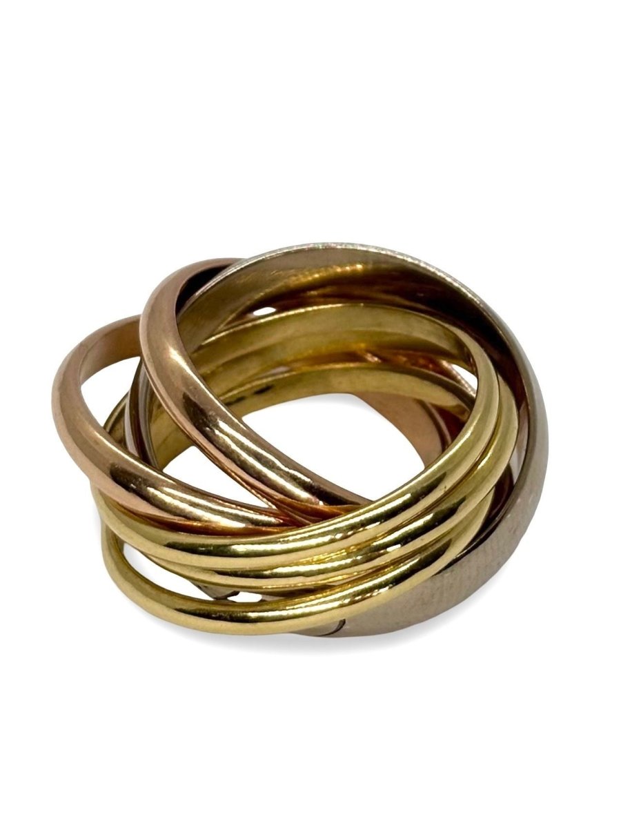 Bague Trinity Cartier 3 ors 6 anneaux - Castafiore
