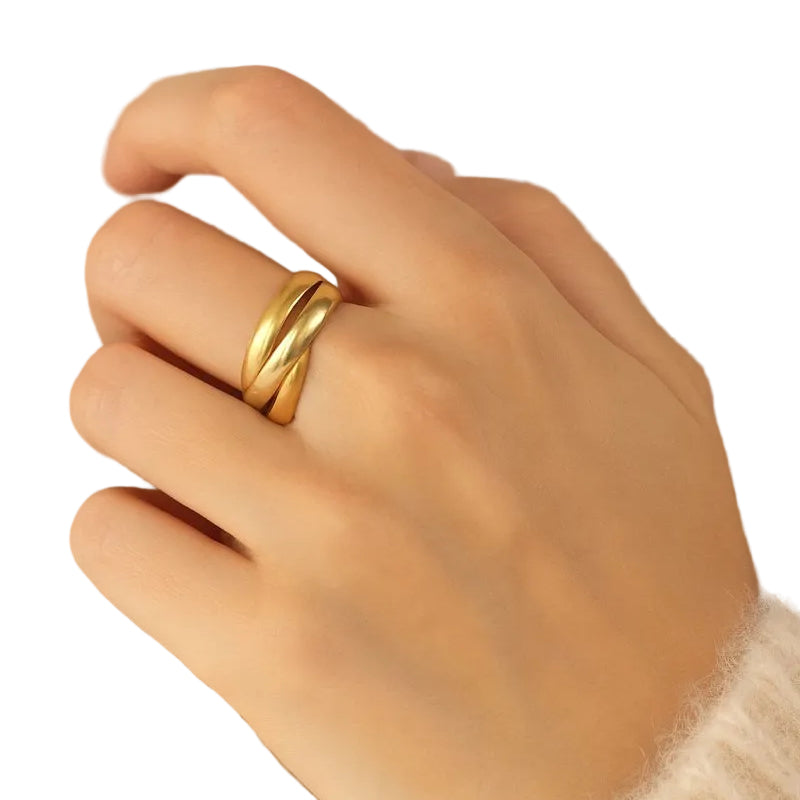 Bague trois ors en or jaune, or gris et or rose - Castafiore