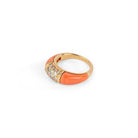 Bague Van Cleef &amp; Arpels, collection Philippine en or jaune et corail - Castafiore