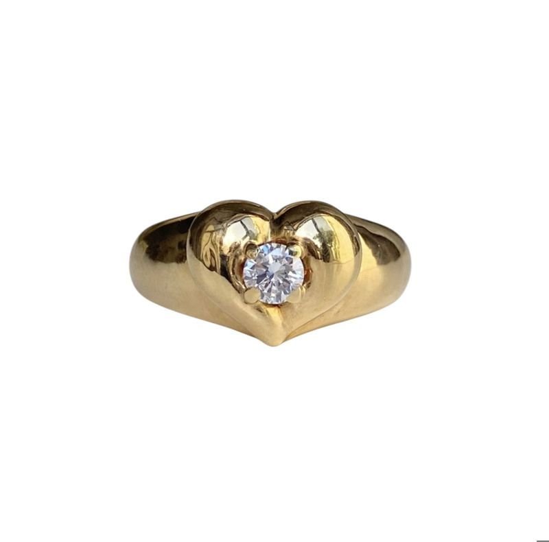 Bague VAN CLEEF & ARPELS Cœur en or jaune et diamant - Castafiore