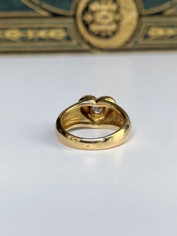 Bague VAN CLEEF & ARPELS Cœur en or jaune et diamant - Castafiore