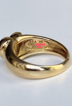 Bague VAN CLEEF & ARPELS Cœur en or jaune et diamant - Castafiore