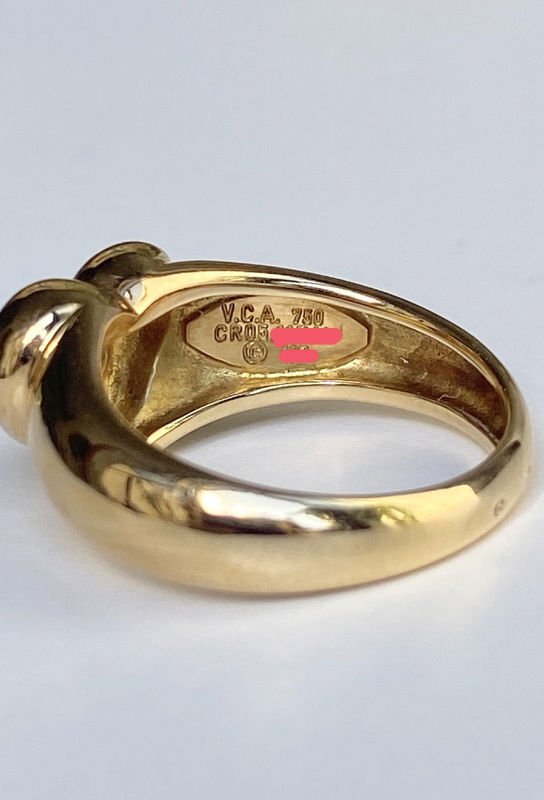 Bague VAN CLEEF & ARPELS Cœur en or jaune et diamant - Castafiore