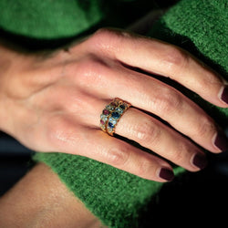 Bague VAN CLEEF & ARPELS en or jaune, diamants et rubis - Castafiore