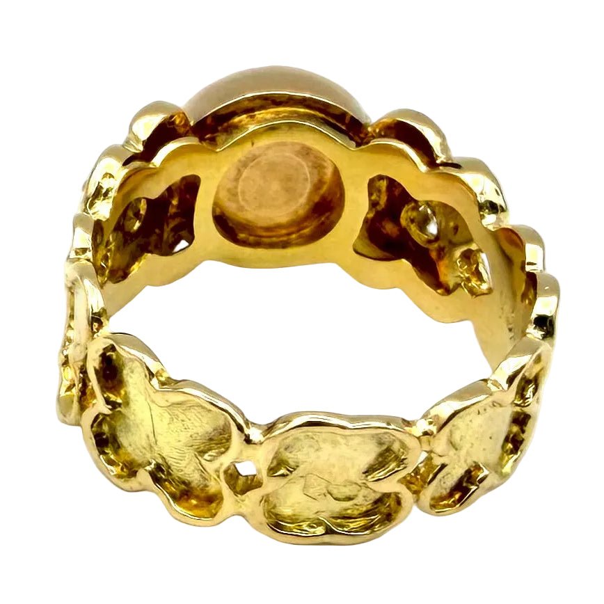 Bague VAN CLEEF & ARPELS. en or jaune, onyx et diamants - Castafiore