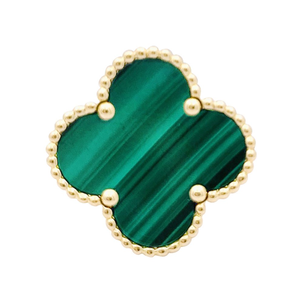Bague VAN CLEEF & ARPELS "Magic Alhambra" en or jaune et malachite - Castafiore