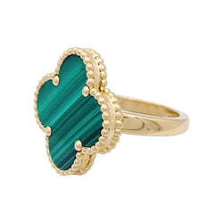 Bague VAN CLEEF & ARPELS "Magic Alhambra" en or jaune et malachite - Castafiore