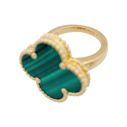 Bague VAN CLEEF & ARPELS "Magic Alhambra" en or jaune et malachite - Castafiore