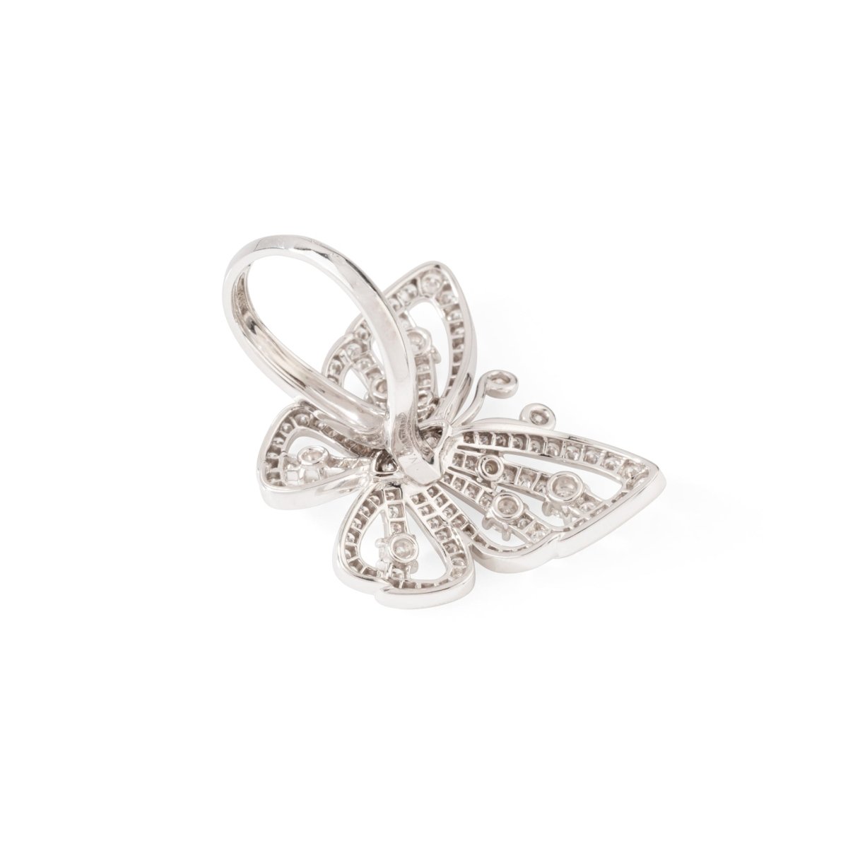 Bague VAN CLEEF & ARPELS Papillon en or blanc et diamants - Castafiore
