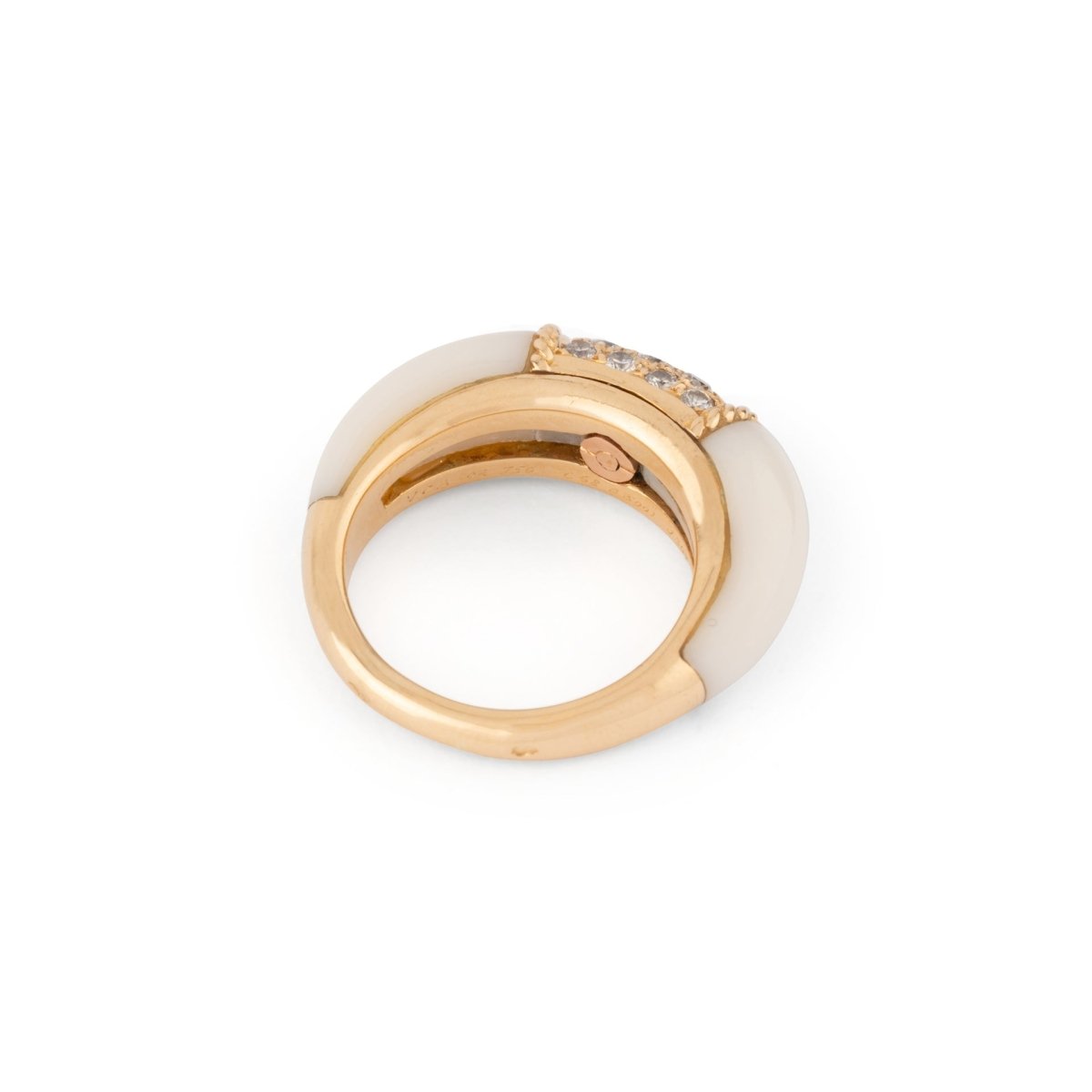 Bague Van Cleef & Arpels Philippine en or jaune et Ivoire - Castafiore