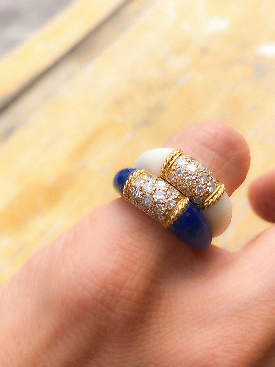 Bague Van Cleef & Arpels Philippine en or jaune et Ivoire - Castafiore