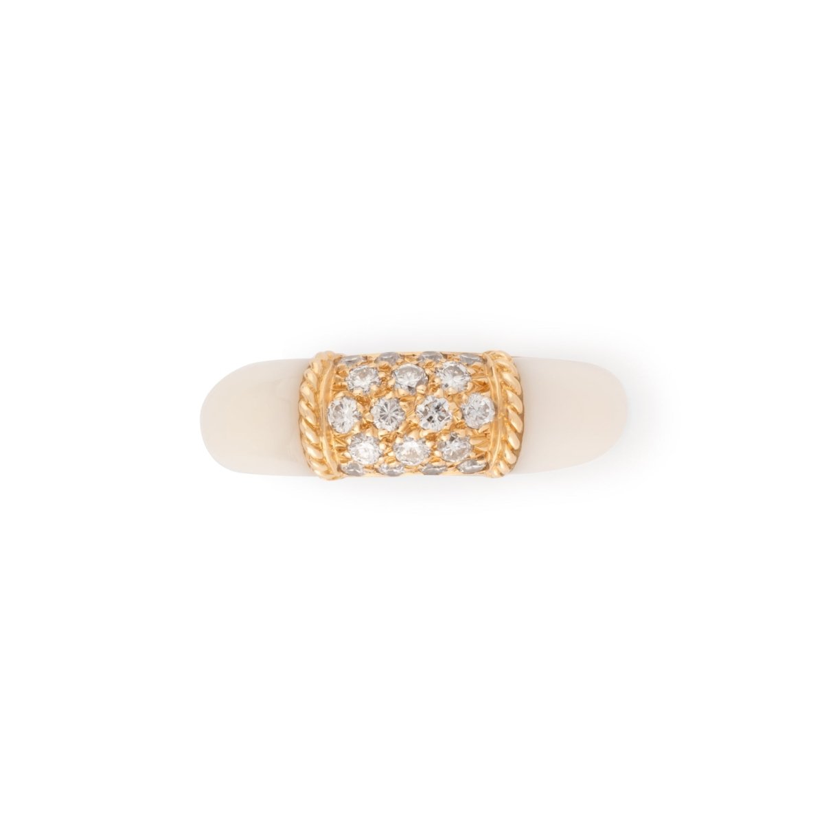 Bague Van Cleef & Arpels Philippine en or jaune et Ivoire - Castafiore
