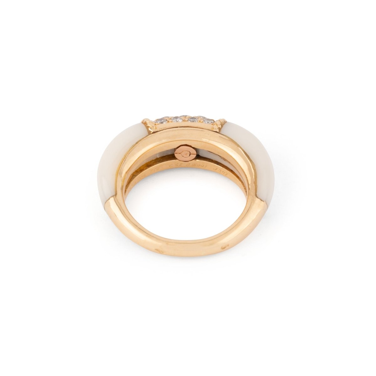 Bague Van Cleef & Arpels Philippine en or jaune et Ivoire - Castafiore