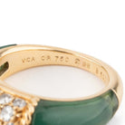 Bague VAN CLEEF & ARPELS "Philippine" en or jaune jade verte et diamants - Castafiore