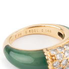 Bague VAN CLEEF & ARPELS "Philippine" en or jaune jade verte et diamants - Castafiore