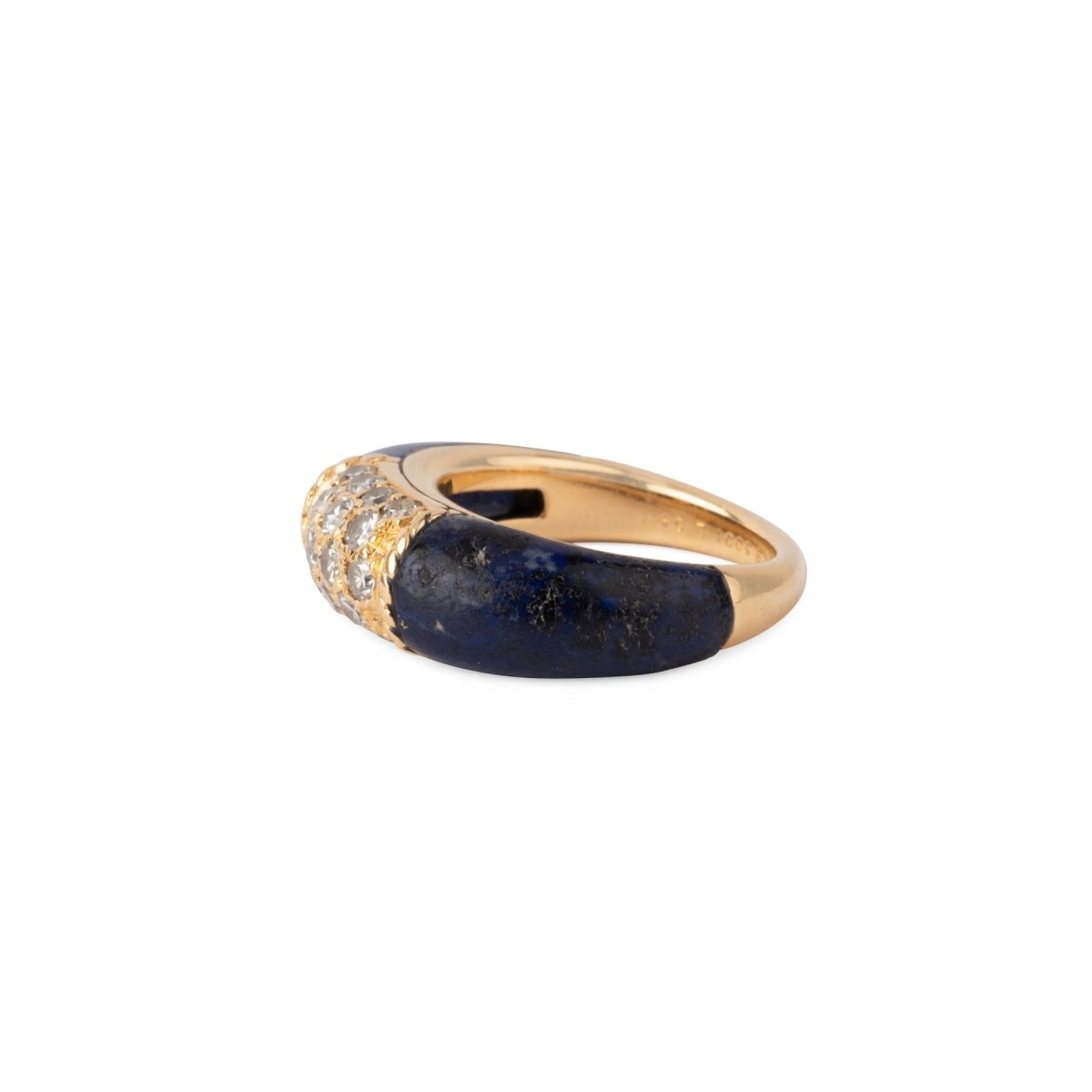 Bague VAN CLEEF & ARPELS "Philippine" en or jaune, lapis - lazuli et diamants - Castafiore