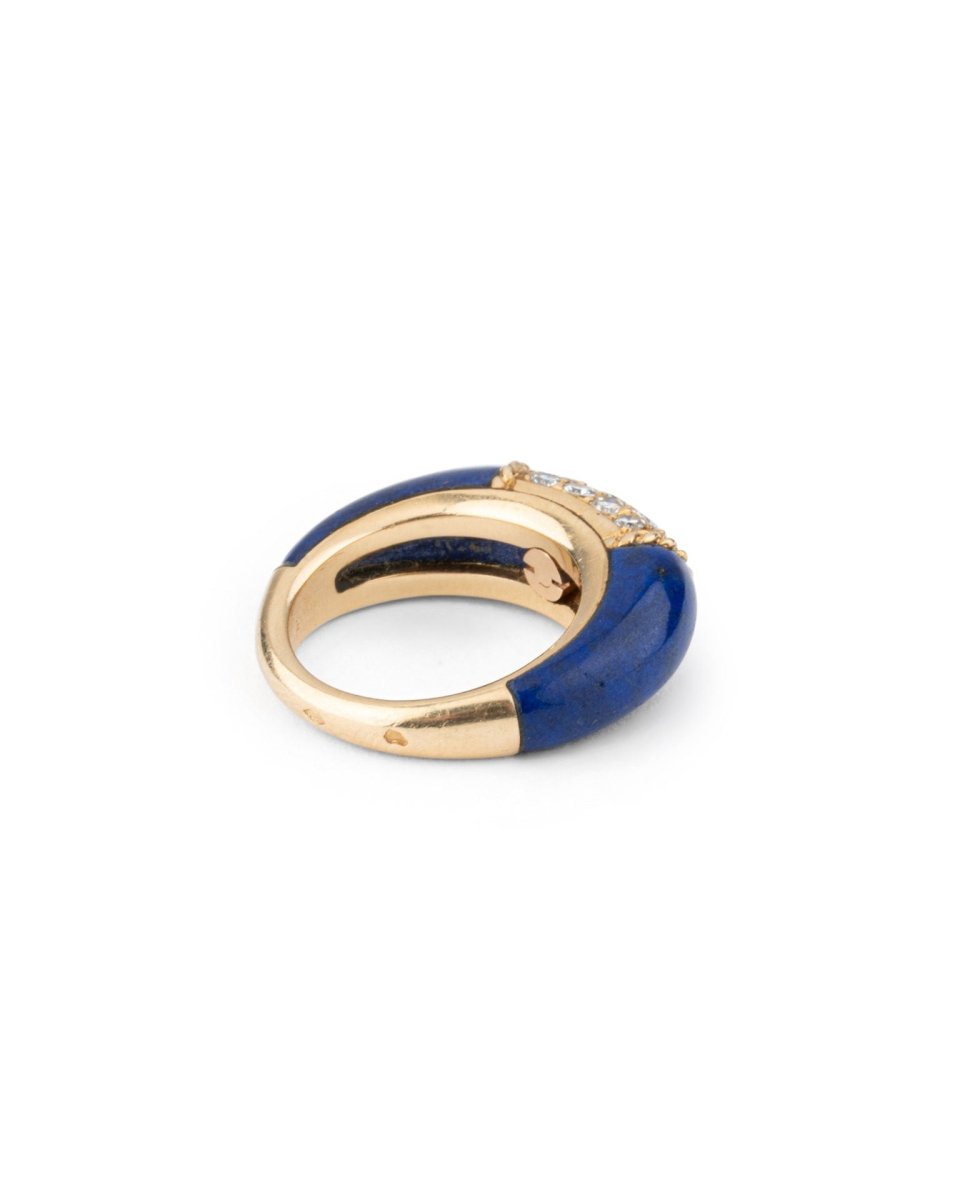 Bague VAN CLEEF & ARPELS "Philippine" en or jaune, lapis lazuli et diamants - Castafiore