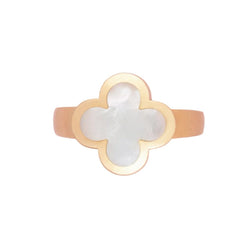 Bague VAN CLEEF & ARPELS "Pure Alhambra" en or jaune et nacre - Castafiore