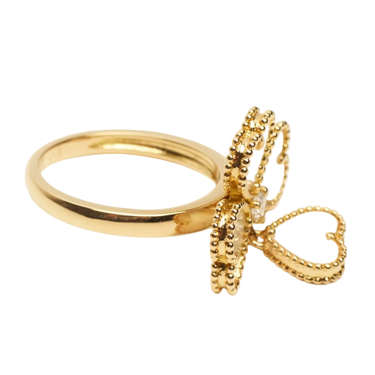 Bague Van Cleef & Arpels Sweet Hearts en or jaune, diamant et nacres - Castafiore