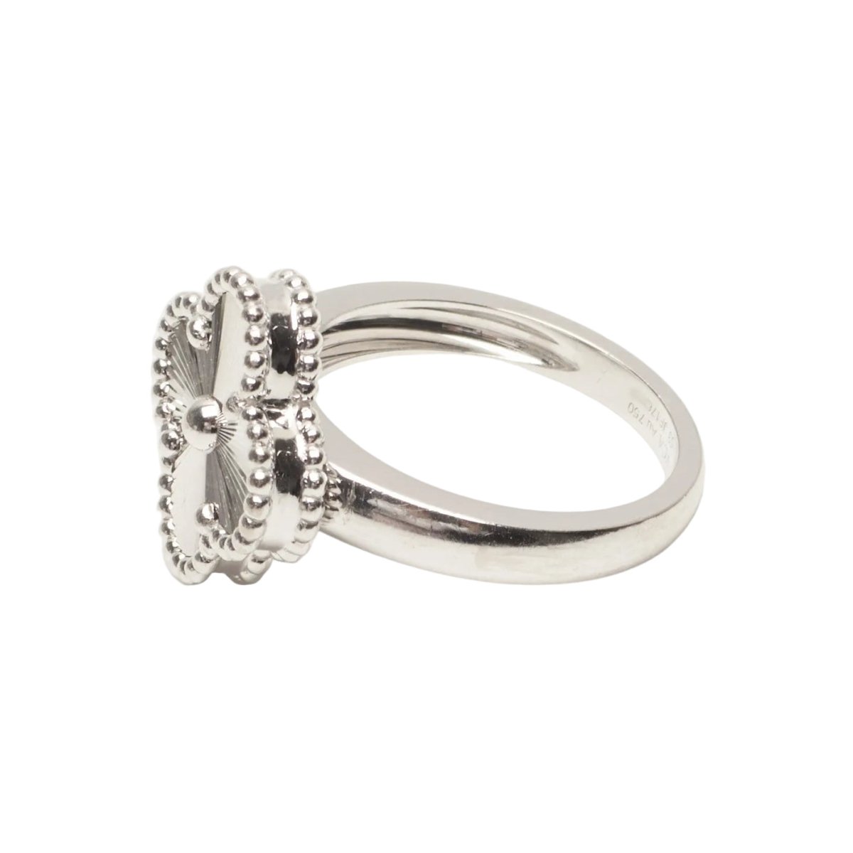Bague VAN CLEEF & ARPELS "Vintage Alhambra" en or blanc - Castafiore