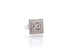 Bague vintage 1950 diamants en platine - Castafiore