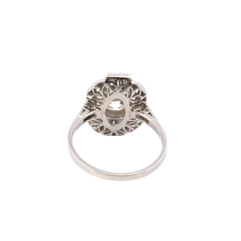 Bague vintage art déco sertie de diamants - Castafiore