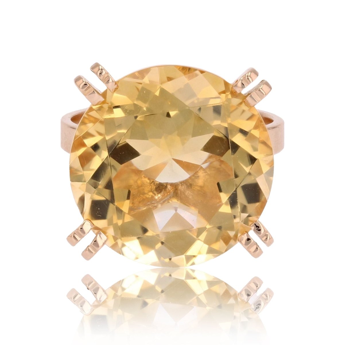 Bague vintage citrine et or - Castafiore