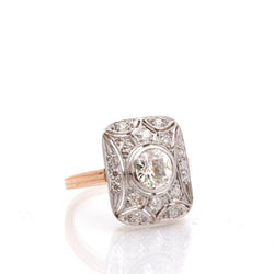 Bague vintage diamant 1,07cts J/SI2 - Castafiore