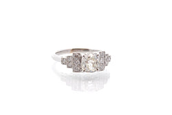 Bague vintage diamant 1,19 cts H/SI2 en or - Castafiore