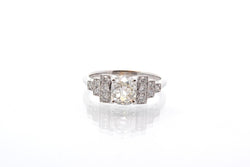 Bague vintage diamant 1,19 cts H/SI2 en or - Castafiore