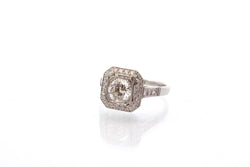 Bague vintage diamant de 1,02 carats en platine - Castafiore